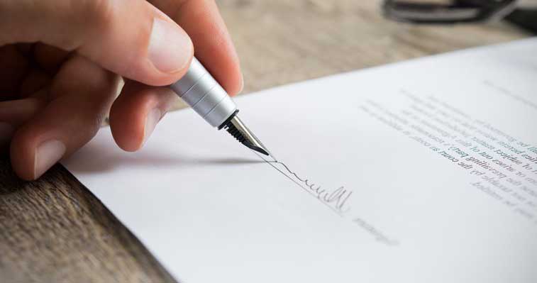 format surat pengunduran diri dengan signature